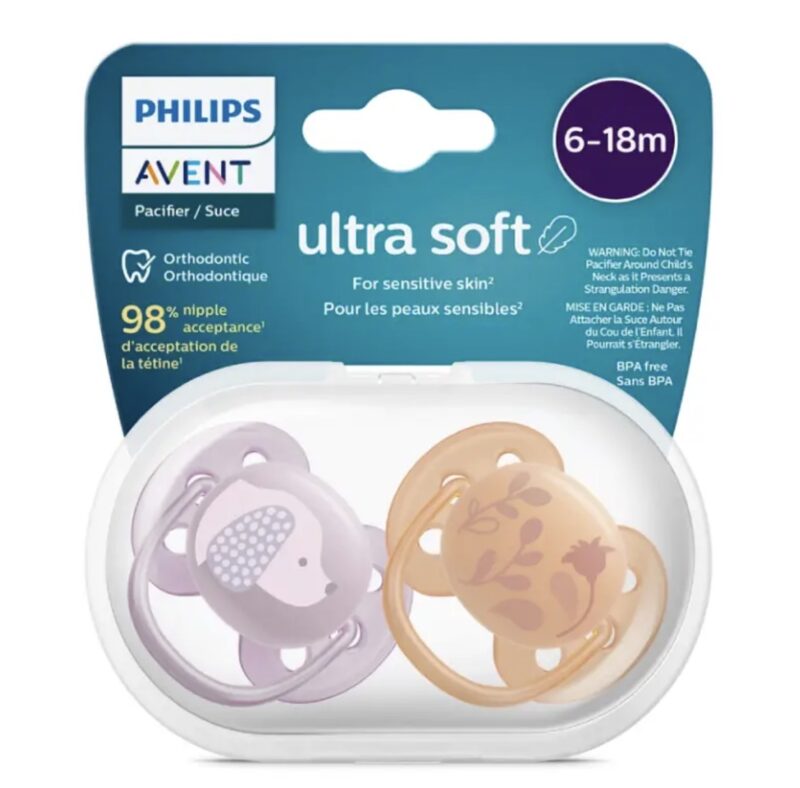پستانک ارتودنسی اونت ۶-۱۸ ماه Ultrasoft Avent 1