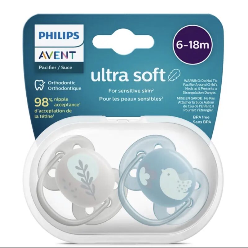 پستانک ارتودنسی اونت ۶-۱۸ ماه Ultrasoft Avent 1