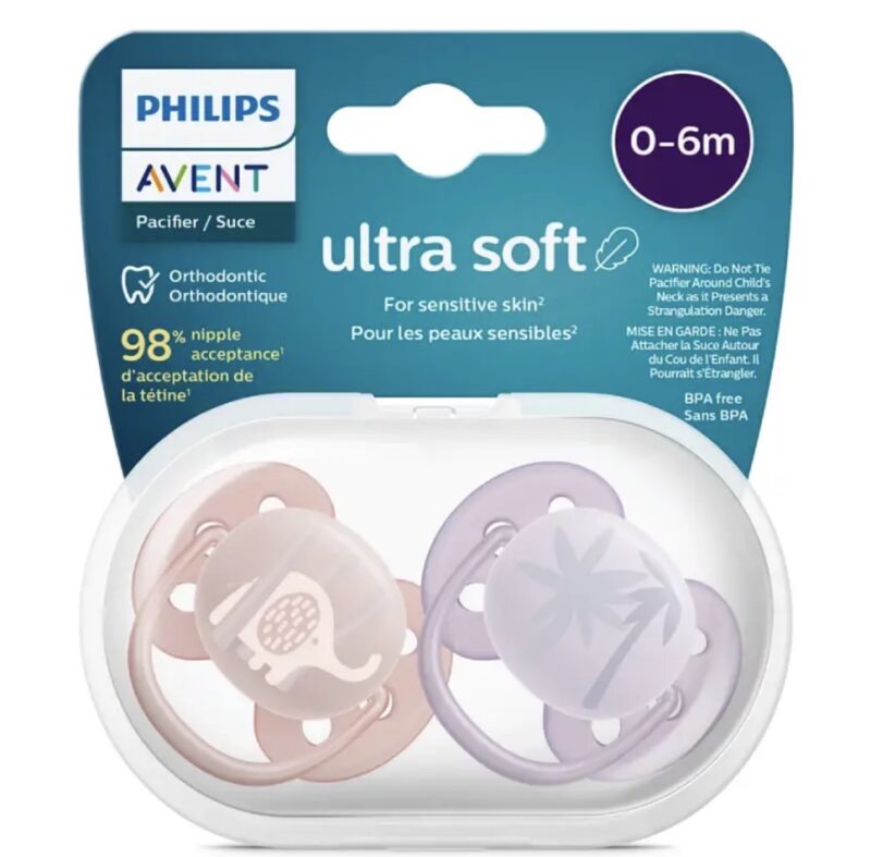 پستانک ارتودنسی اونت ۰-۶ ماه Ultrasoft avent 1