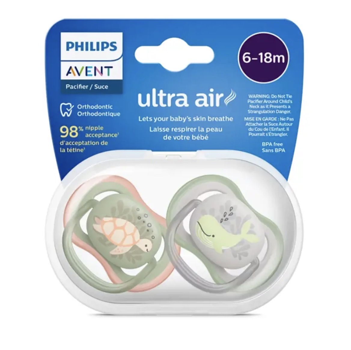 Screenshot پستانک ارتودنسی اونت ۶-۱۸ ماه UltraAir avent 1