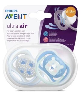 پستانک ارتودنسی اونت ۶-۱۸ ماه پسرانه UltraAir Avent
