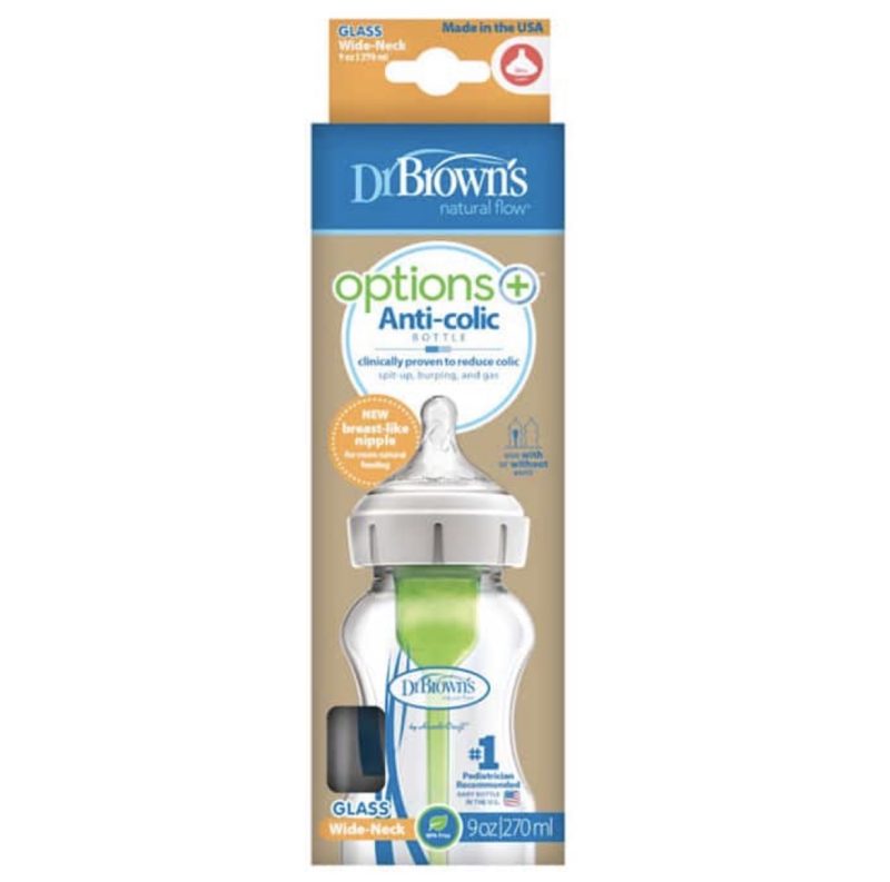 شیشه شیر پیرکس ۲۷۰ میل پهن دکتر براونز Dr Browns 1