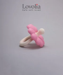 دندانگیر نوزاد طرح گل صورتی Lovolia