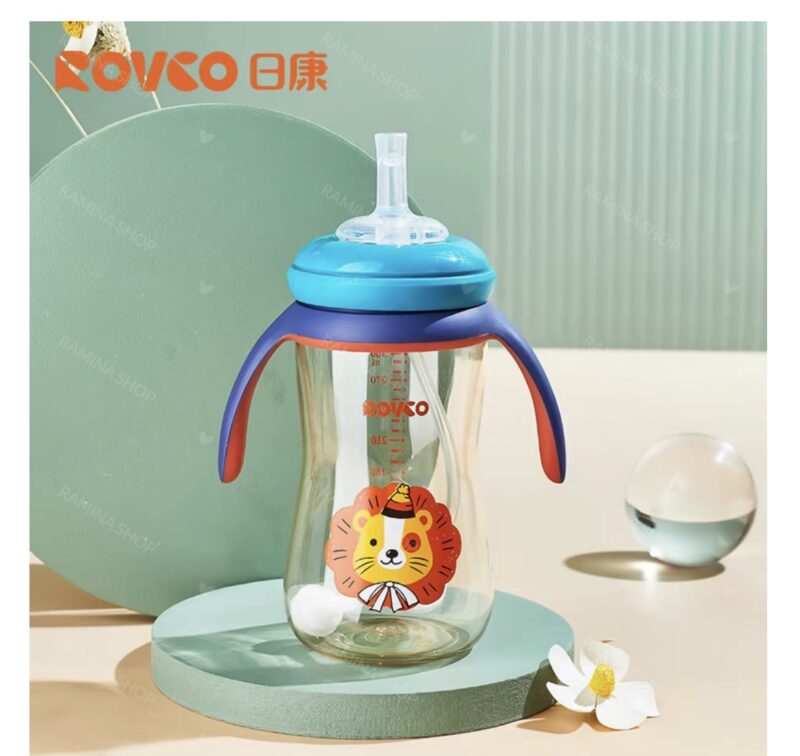 لیوان آبخوری نی دار نوزاد 300 میل رووکو Rovco 2