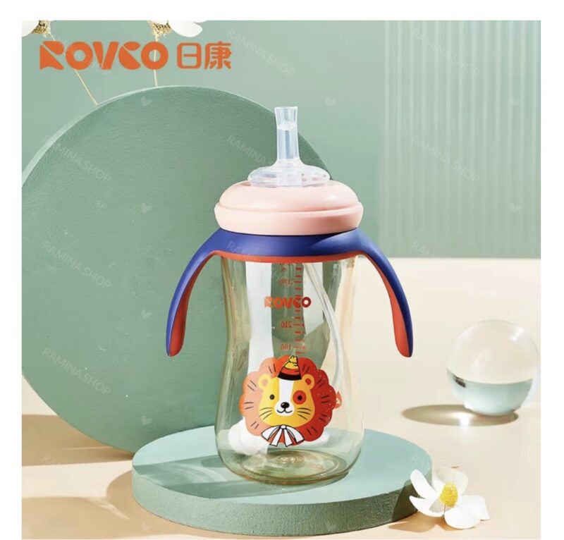 لیوان آبخوری نی دار نوزاد 300 میل رووکو Rovco 3