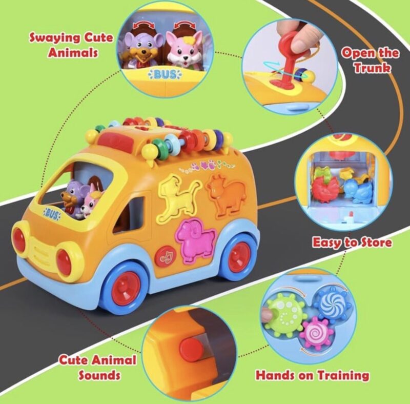 اسباب بازی موزیکال اتوبوس لگویی هولی تویز Hola toys 2
