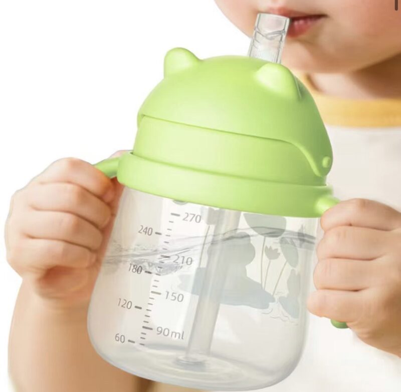 لیوان نی دار کودک طرح حیوانات هاگی باگی huggy buggy 1