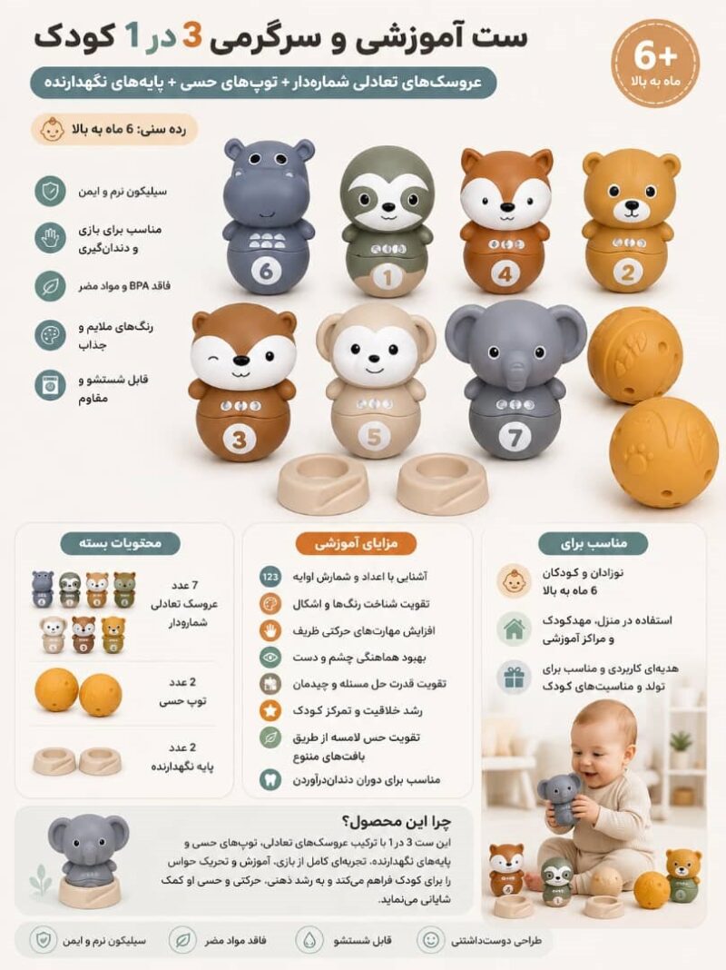 ست آموزشی و سرگرمی دست ورزی بولینگ 1