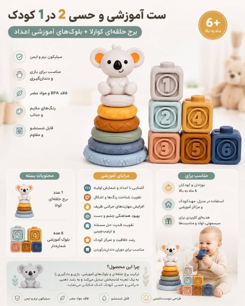 ست آموزشی و حسی 2 در 1 Mayblon 4