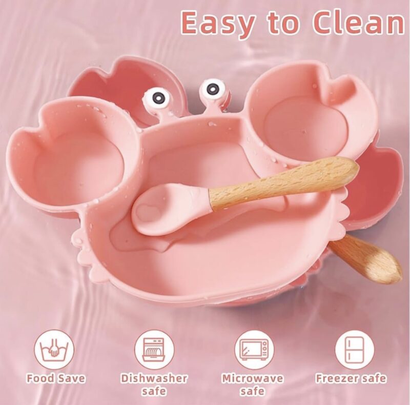 ست ظرف غذای سیلیکونی ۸ تکه طرح خرچنگ هاگی باگی huggy buggy 3