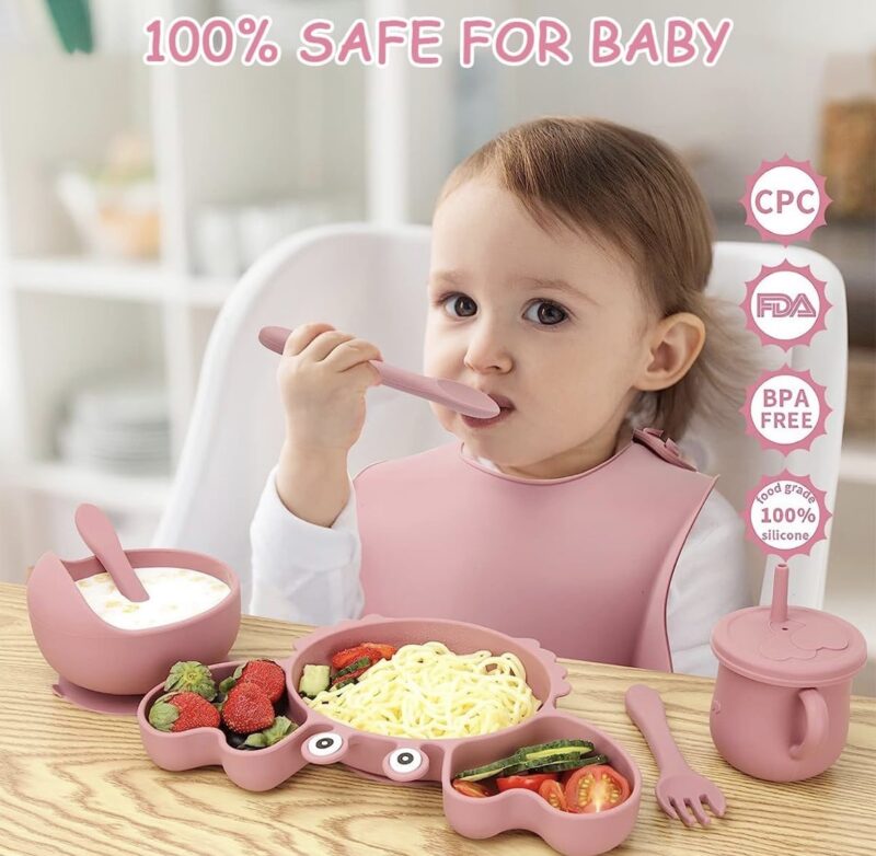 ست ظرف غذای سیلیکونی ۸ تکه طرح خرچنگ هاگی باگی huggy buggy 2